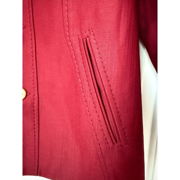 Vintage GHIA Red Button-Up Men's Western Blazer Embroidered Desert Sunset Sz 36 - Picture 3 of 9